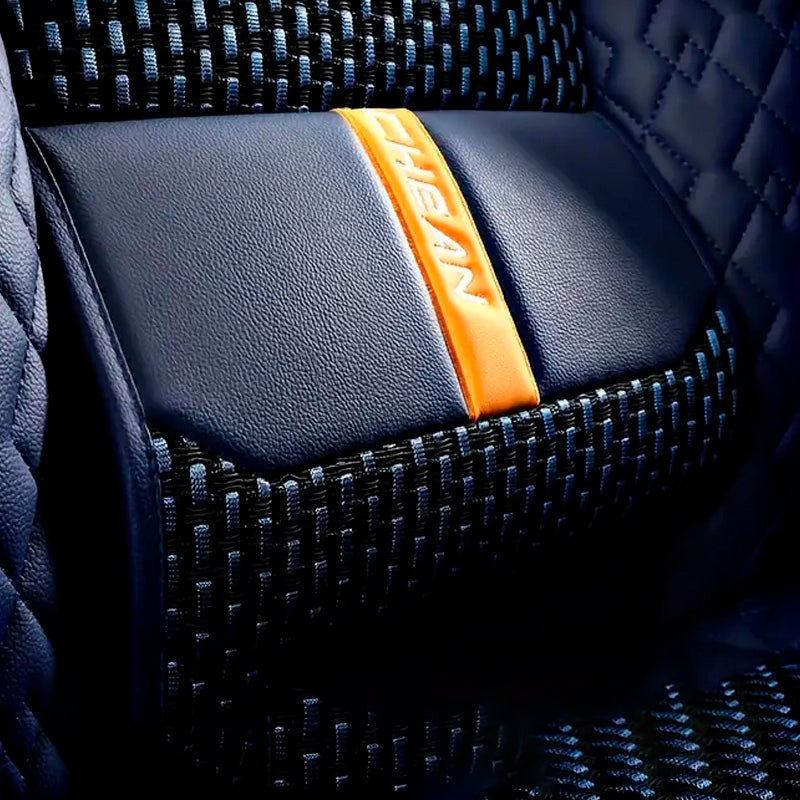 Housse Complète pour Sièges de Voiture en Cuir Véritable Universelle Italian + CADEAU : Tapis Intégral Offert