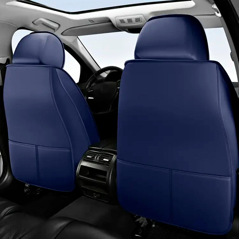 Housse Complète pour Sièges de Voiture en Cuir Véritable Universelle Italian + CADEAU : Tapis Intégral Offert