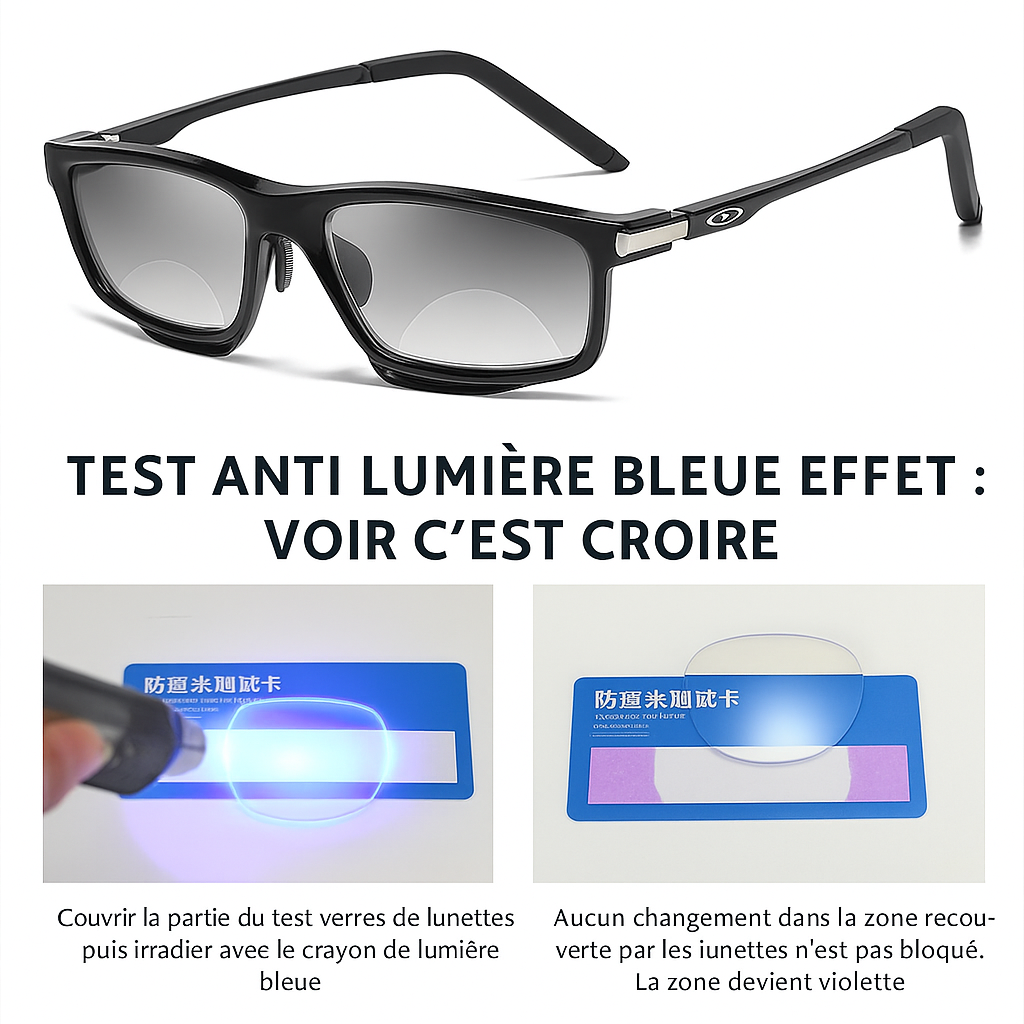Lunettes de lecture photochromiques TR90 anti-lumière bleue à verres progressifs multifocaux – 1 ACHETÉE = 1 OFFERTE