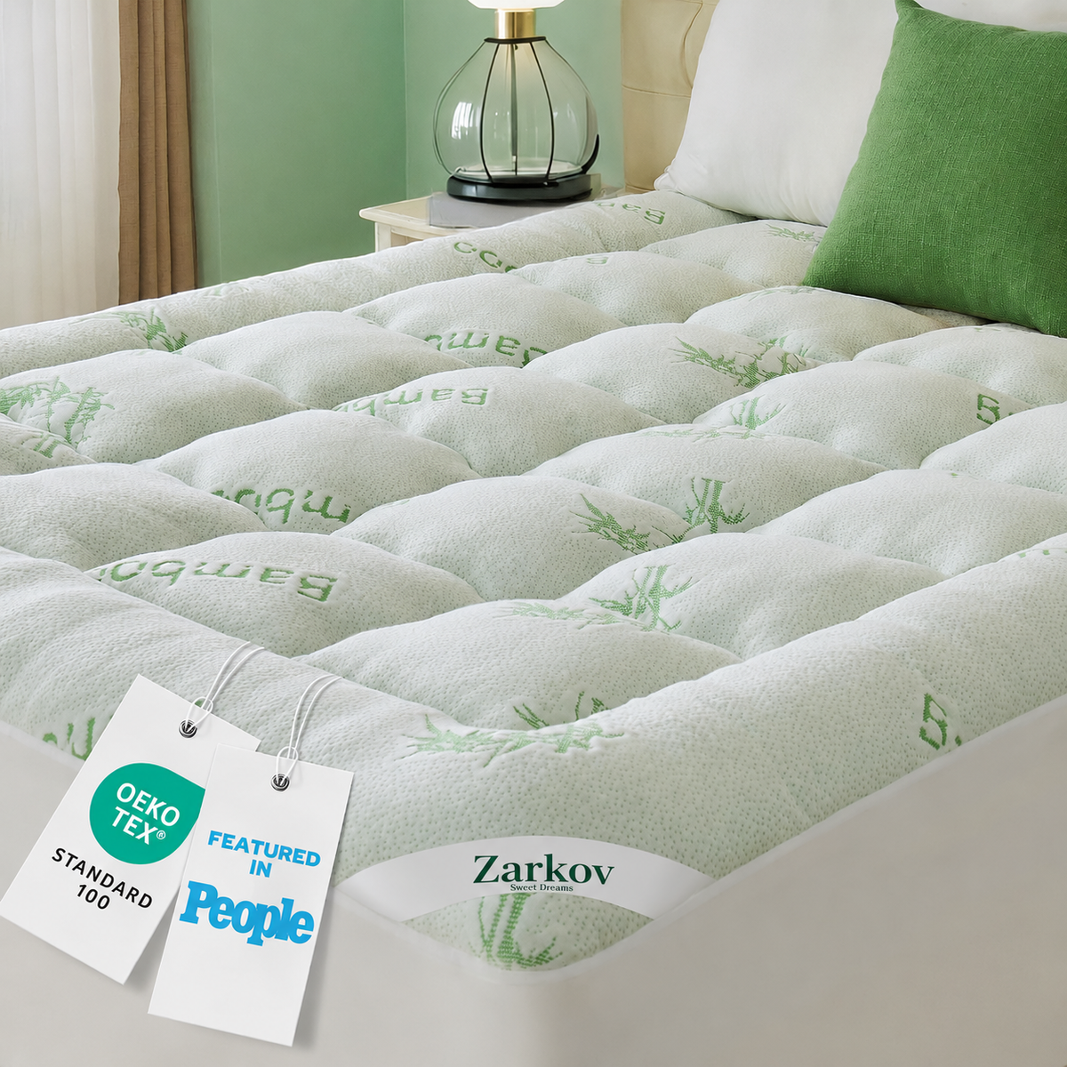 Surmatelas en fibre de bambou viscose