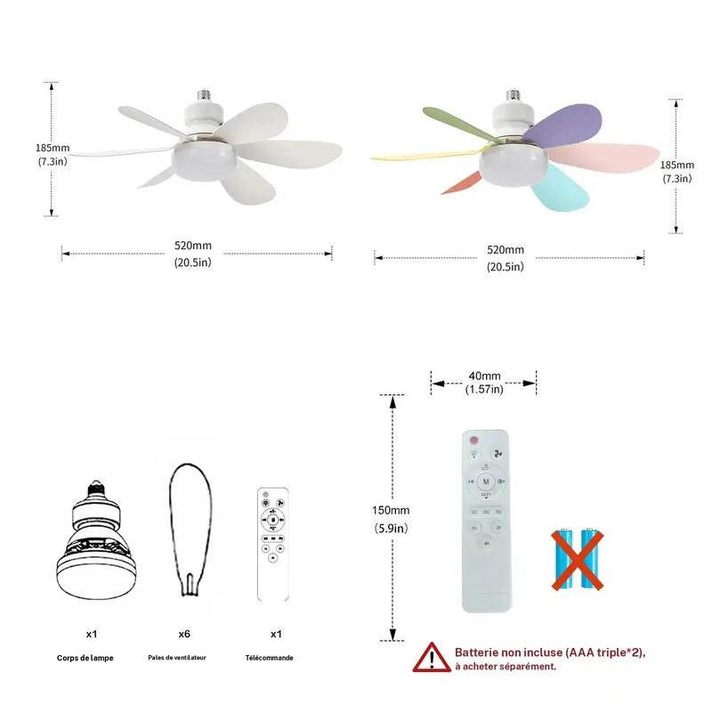 Ventilateur de Plafond Led