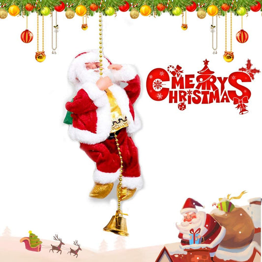 ( 🎉Promotion de Noël anticipée -50 %🎄 ) Père Noël musical grimpant à la corde