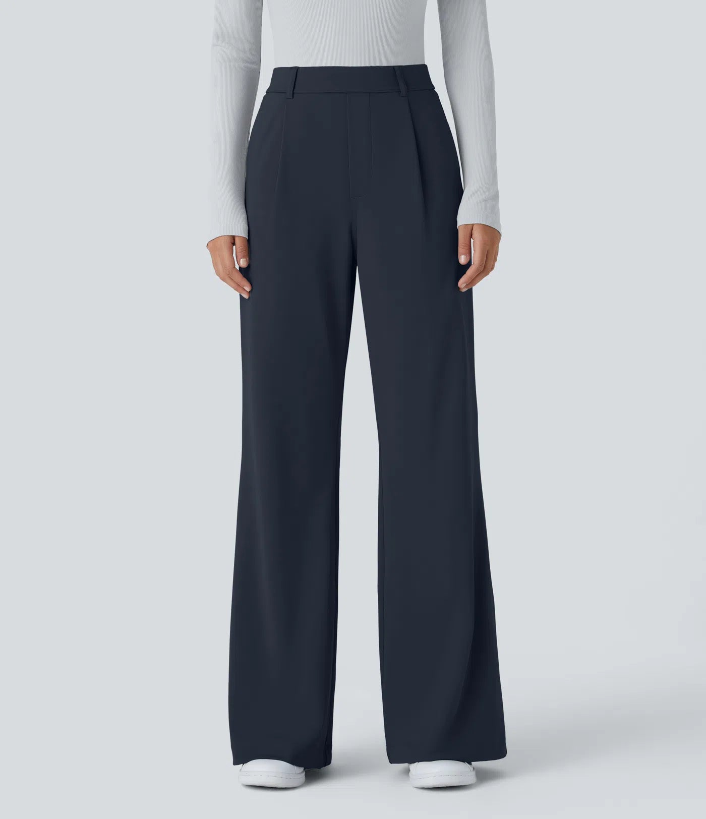 Pantalon tailleur évasé taille haute DayStretch avec poches