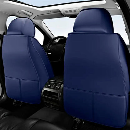 Housse Complète pour Sièges de Voiture en Cuir Véritable Universelle Italian + CADEAU : Tapis Intégral Offert