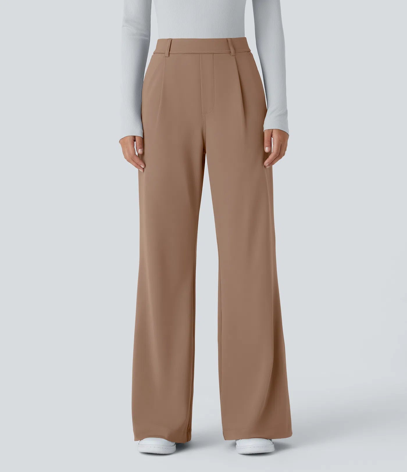 Pantalon tailleur évasé taille haute DayStretch avec poches