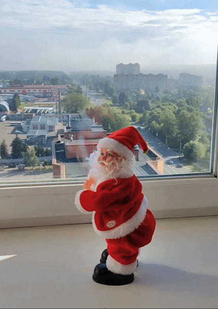 ( 🎉Promotion de Noël anticipée -50 %🎄 ) Père Noël musical grimpant à la corde