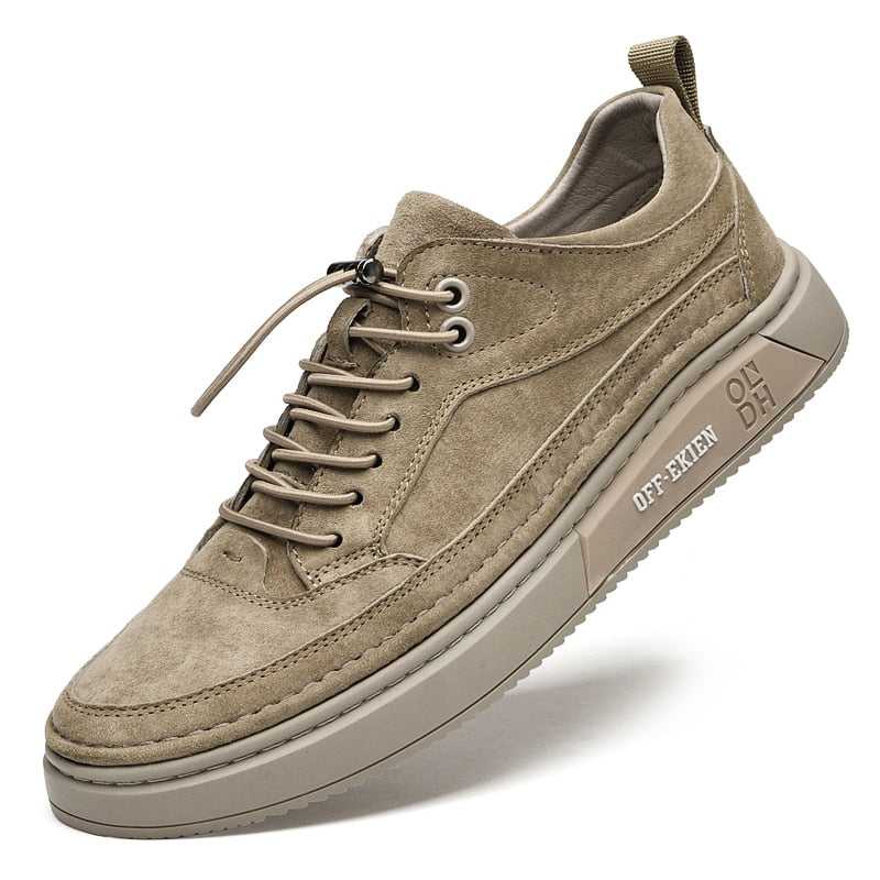 (2 POUR LE PRIX D’1)  Baskets Homme en Cuir Premium Off-Ekien + CADEAU