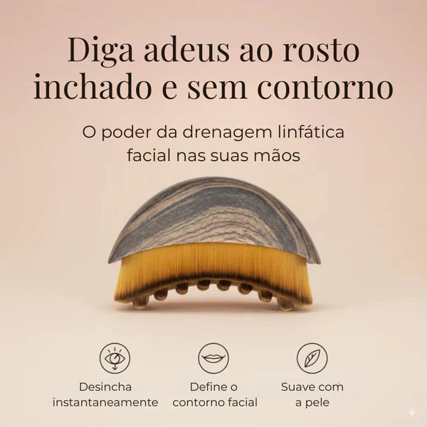 DrenaFace – Escova de Drenagem Linfática Facial