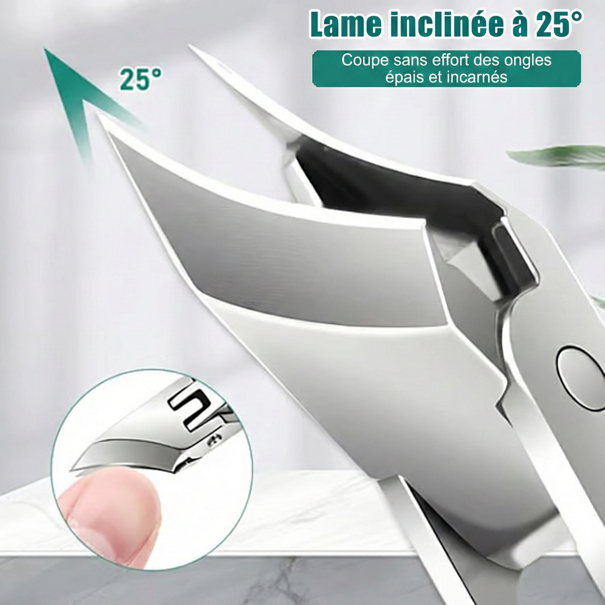 Set de 3 Coupe-Ongles Professionnels – Lame en Forme de Bec d’Aigle