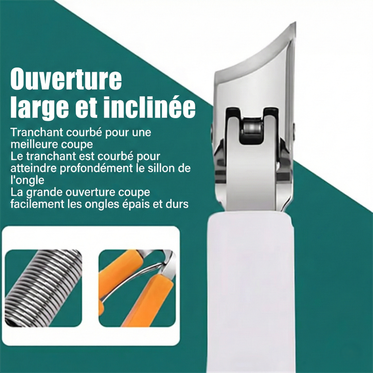 Set de 3 Coupe-Ongles Professionnels – Lame en Forme de Bec d’Aigle