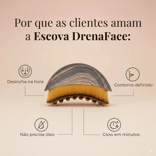 DrenaFace – Escova de Drenagem Linfática Facial