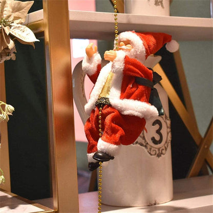 ( 🎉Promotion de Noël anticipée -50 %🎄 ) Père Noël musical grimpant à la corde