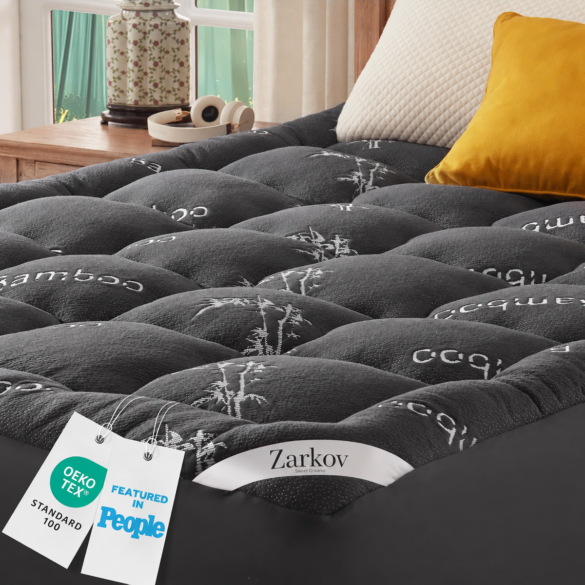 Surmatelas en fibre de bambou viscose