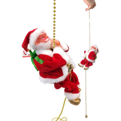 ( 🎉Promotion de Noël anticipée -50 %🎄 ) Père Noël musical grimpant à la corde
