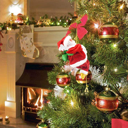 ( 🎉Promotion de Noël anticipée -50 %🎄 ) Père Noël musical grimpant à la corde